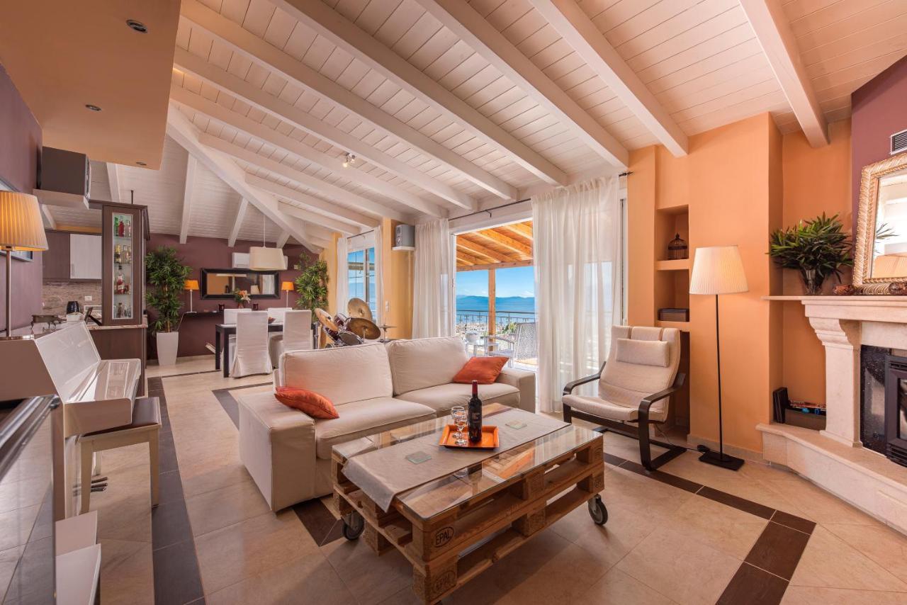 Panoramic View!Penthouse 120Qm Of Sea & Mountain Villa Loutra Edipsou  Bagian luar foto